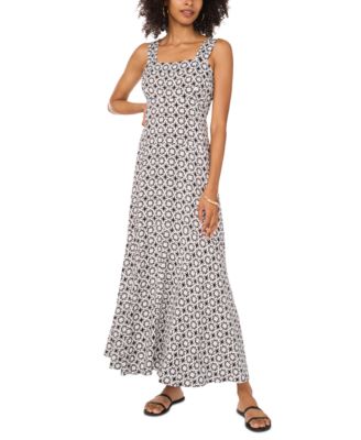 Vince Camuto - Women's Printed Square-Neck Maxi Dress