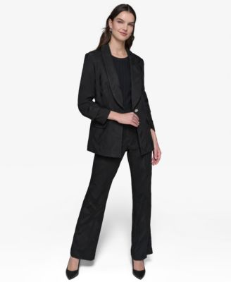 Women's Jacquard Shawl-Collar Blazer