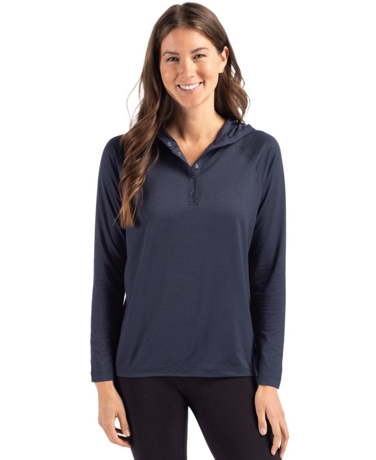 Cutter & Buck Women's Coastline Epic Comfort Eco Recycled Hooded Shirt