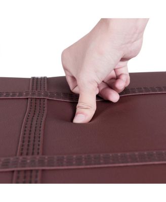 Solid Wood PU Leather Piano Double Storage Keyboard Bench