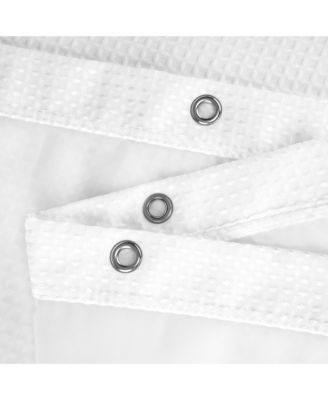 Textured Waffle Weave with Snap In Liner and 12 Hooks, 54"X72"