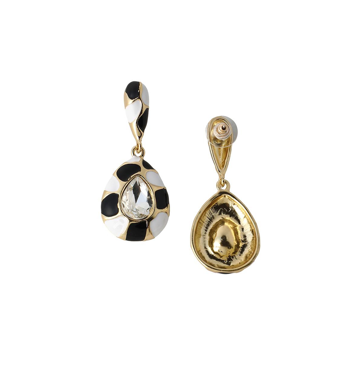 Sohi Women's The Cleo Drop Earrings In Black