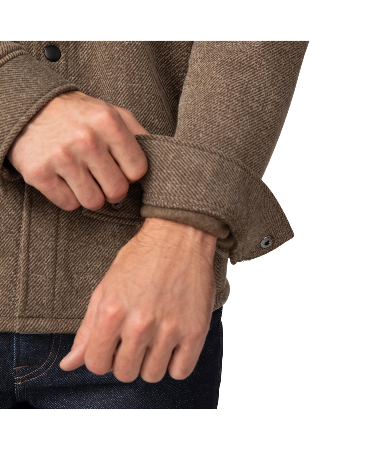 Free Country Men's Fleece Twill Snap Front Shirt