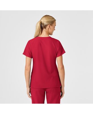 Plus Size W123 Stylized V-Neck Scrub Top