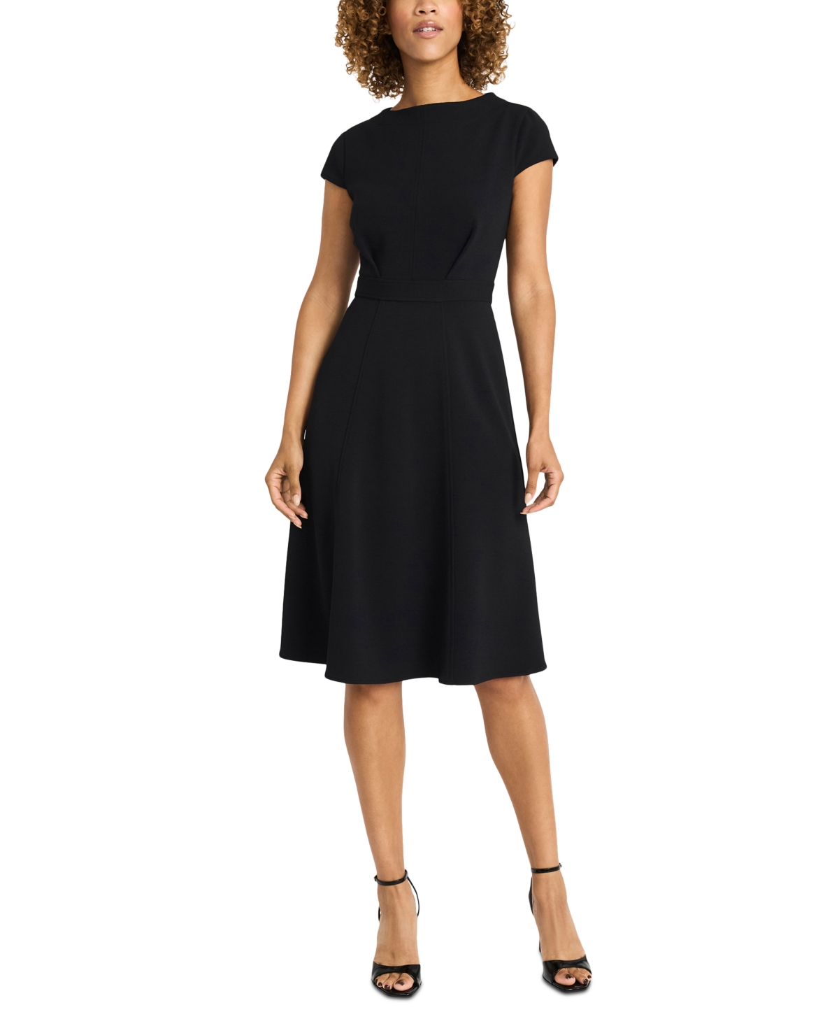 Women's Metro Knit Fit & Flare Dress - Black