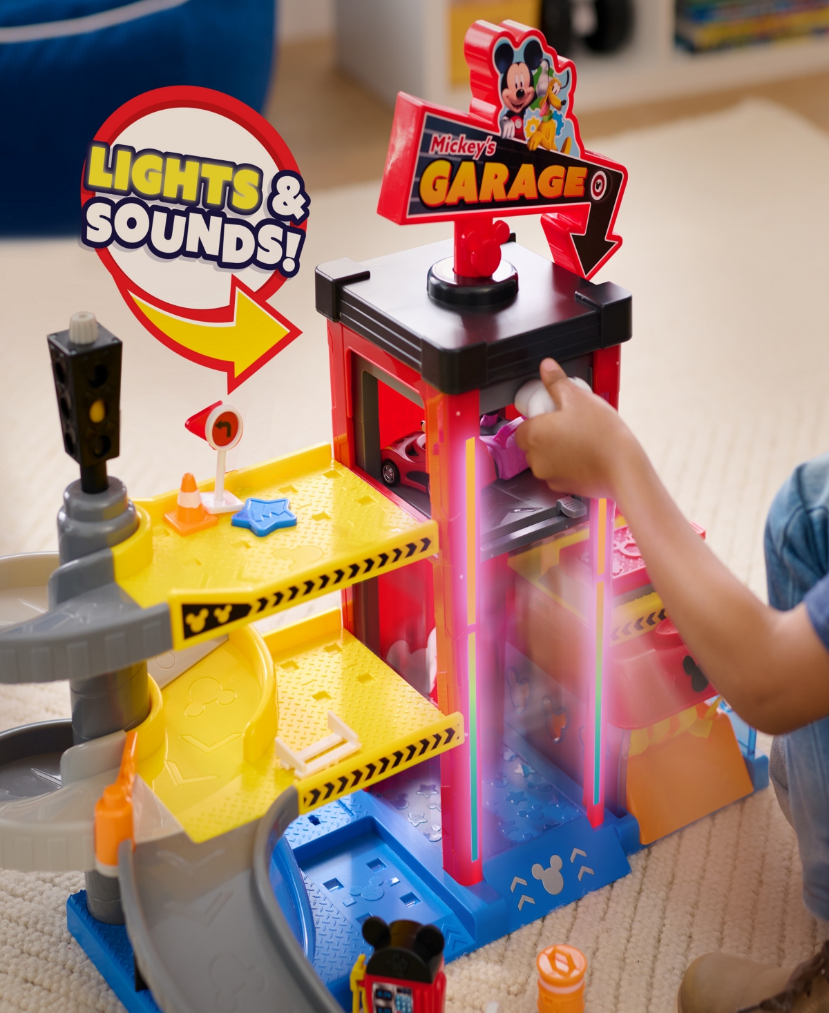 Mickey Mouse Ready To Race Garage Vehicle Toy In No Color