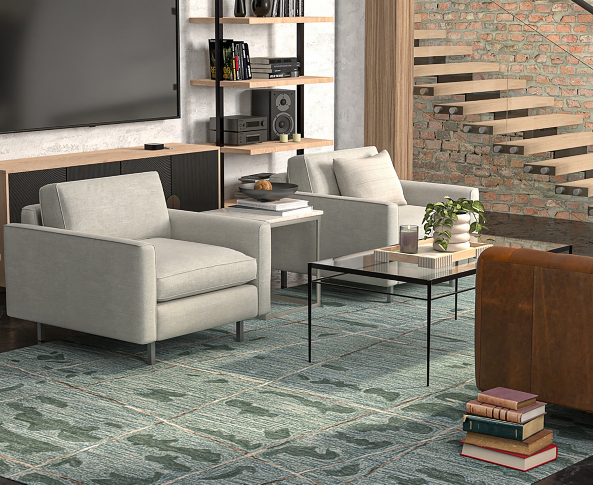 Bb Rugs Larchmont Lr392 3'9"x5'9" Area Rug In Aqua