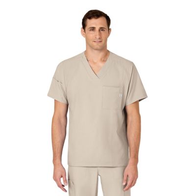 Wink - Men's W123 V-Neck Scrub Top Khaki