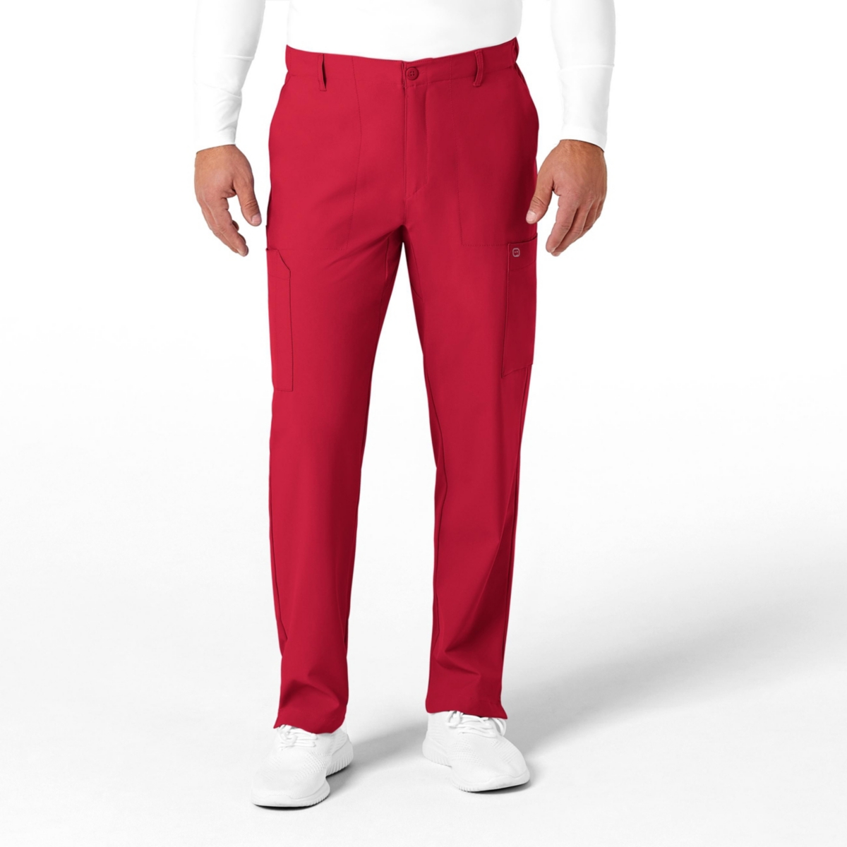 Men's W123 Flat Front Cargo Scrub Pant, Charcoal Heather, Xs Regular - Grape
