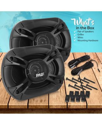 6'' x 8'' Three-Way Triaxial Car Speaker System, 400W, Black (Pair)