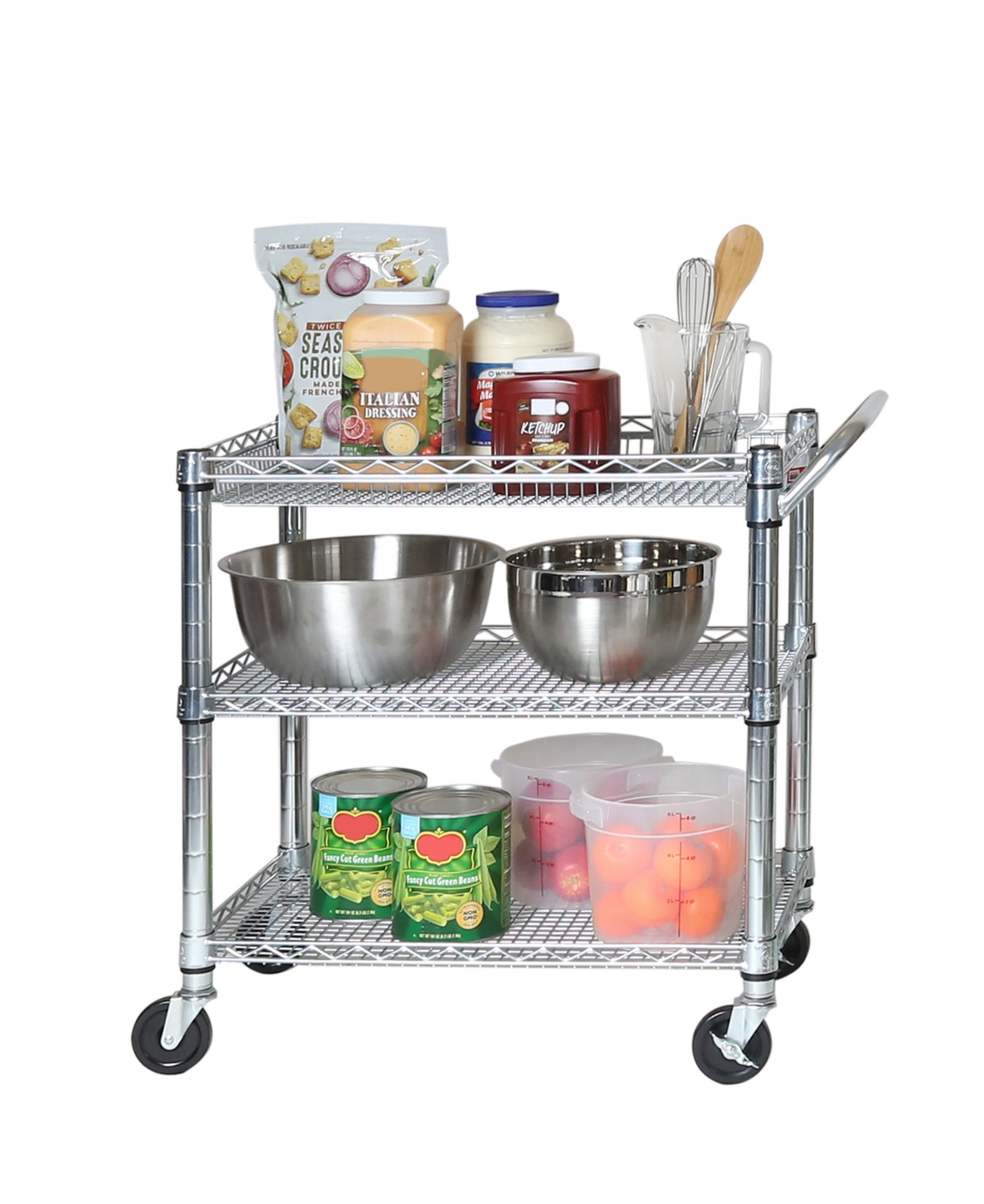 Heavy Duty Utility Cart - Silver