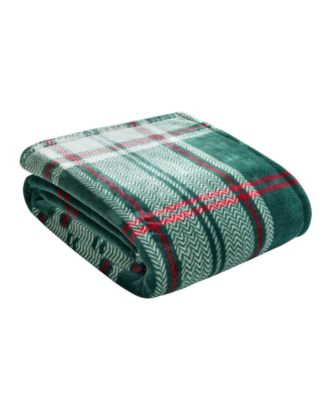 Plaid Plush Throw, 50" x 70"