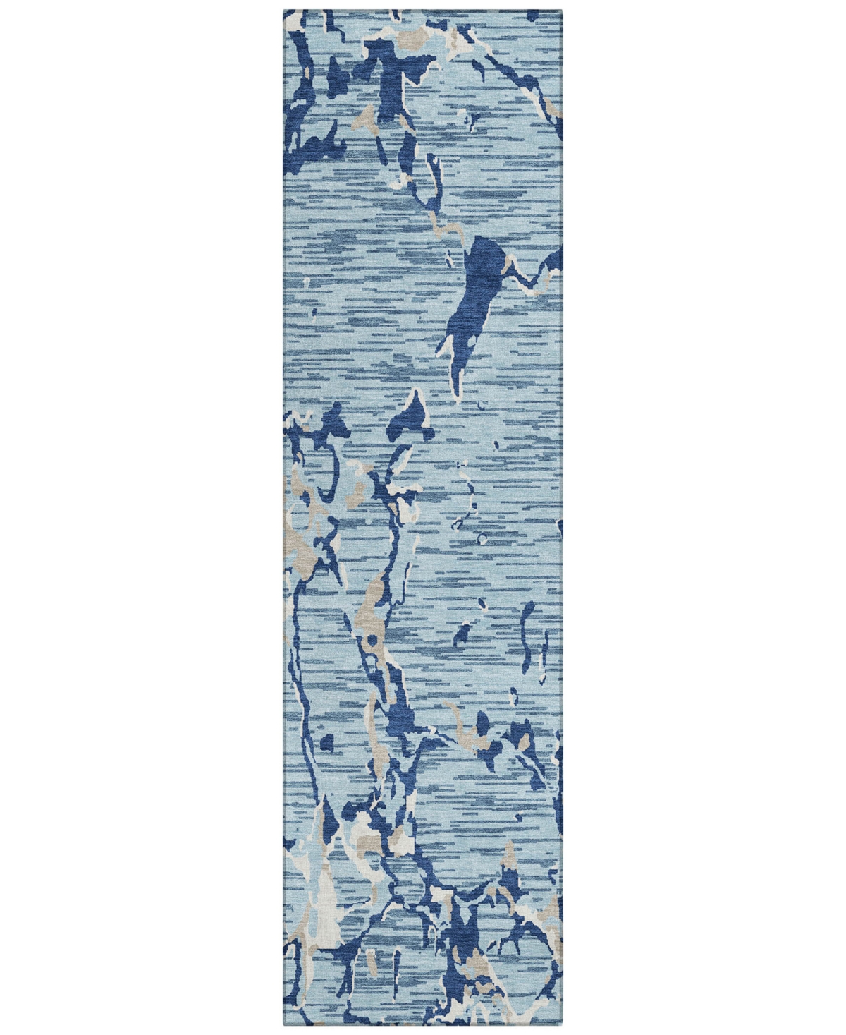 Addison Chantille Machine Washable Acn1046 2'3"x7'6" Runner Area Rug In Denim