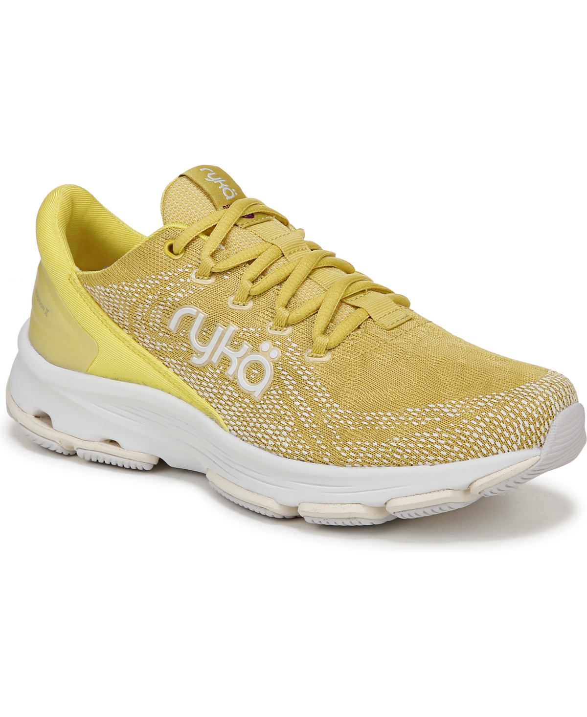 Ryka Women's Devotion X Walking Shoes In Verdant Yellow Mesh Fabric