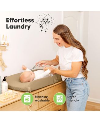 2pk Soothe Changing Pad Covers for Girl, Boy, Soft Cotton Contoured Diaper Changing Table Pad Covers