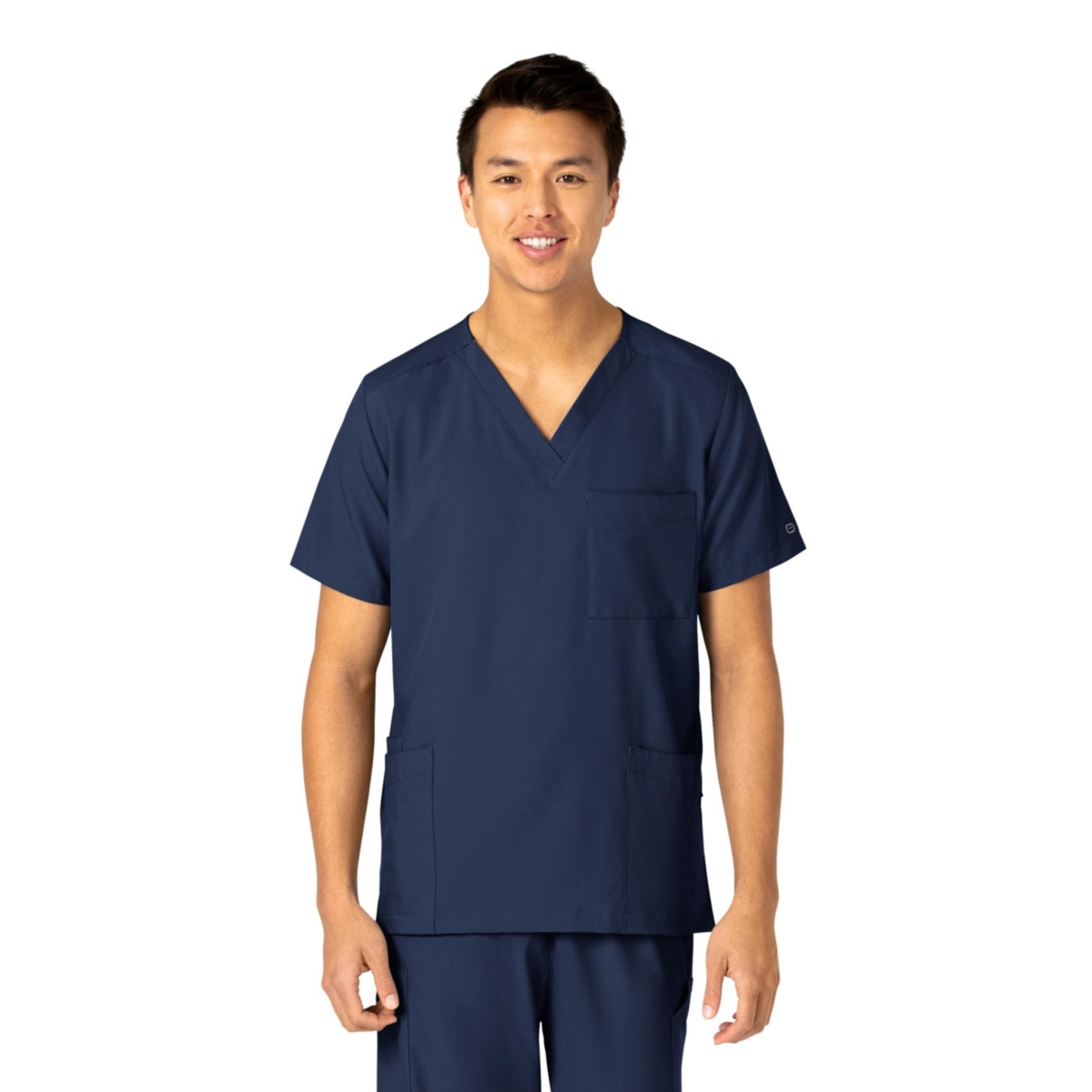 Women's W123 Unisex 4 Pocket Utility Scrub Top - Grey