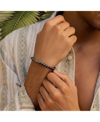 Spiritual Fortress - Hematite Evil Eye Charm Bracelet