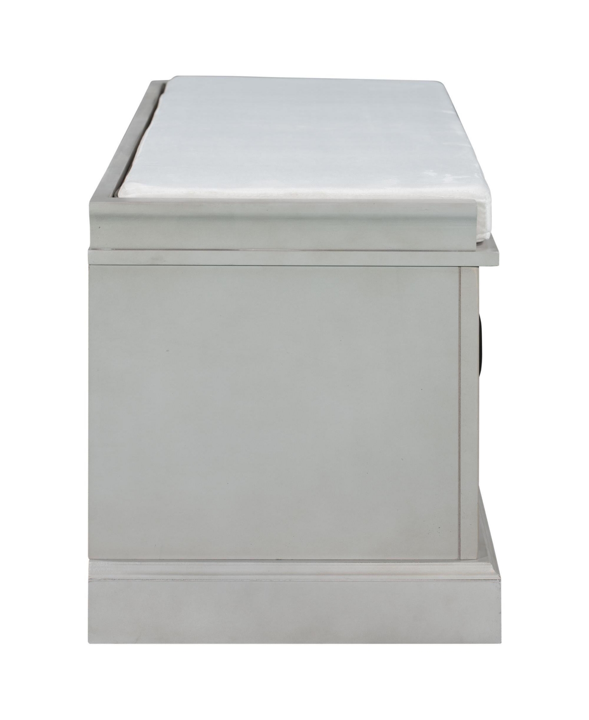 Slickblue Storage Bench with 2 Drawers and Cabinets Shoe Bench with Removable Cushion for Living Room and Entryway
