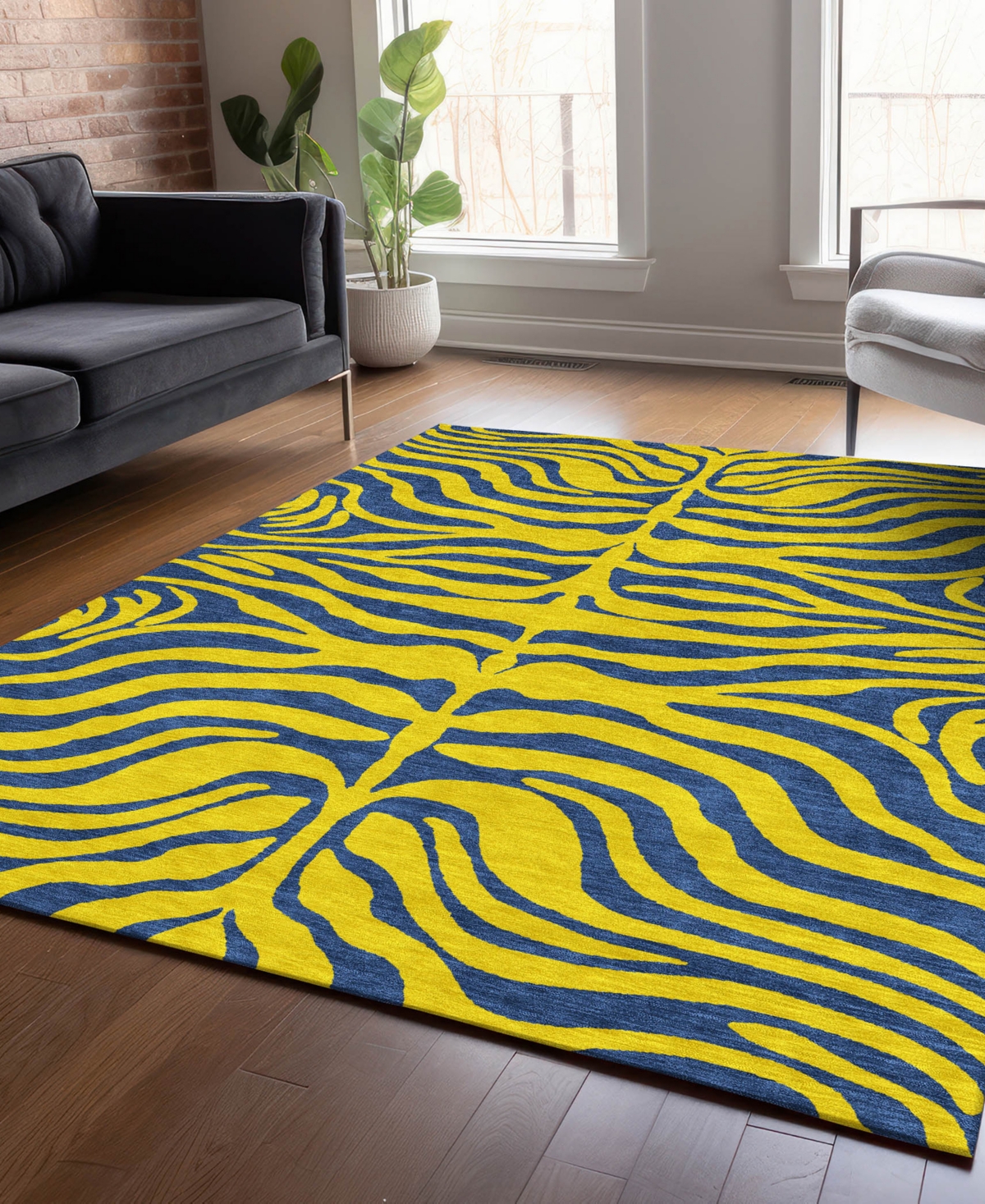 Addison Chantille Machine Washable Acn1043 9'x12' Area Rug In Yellow