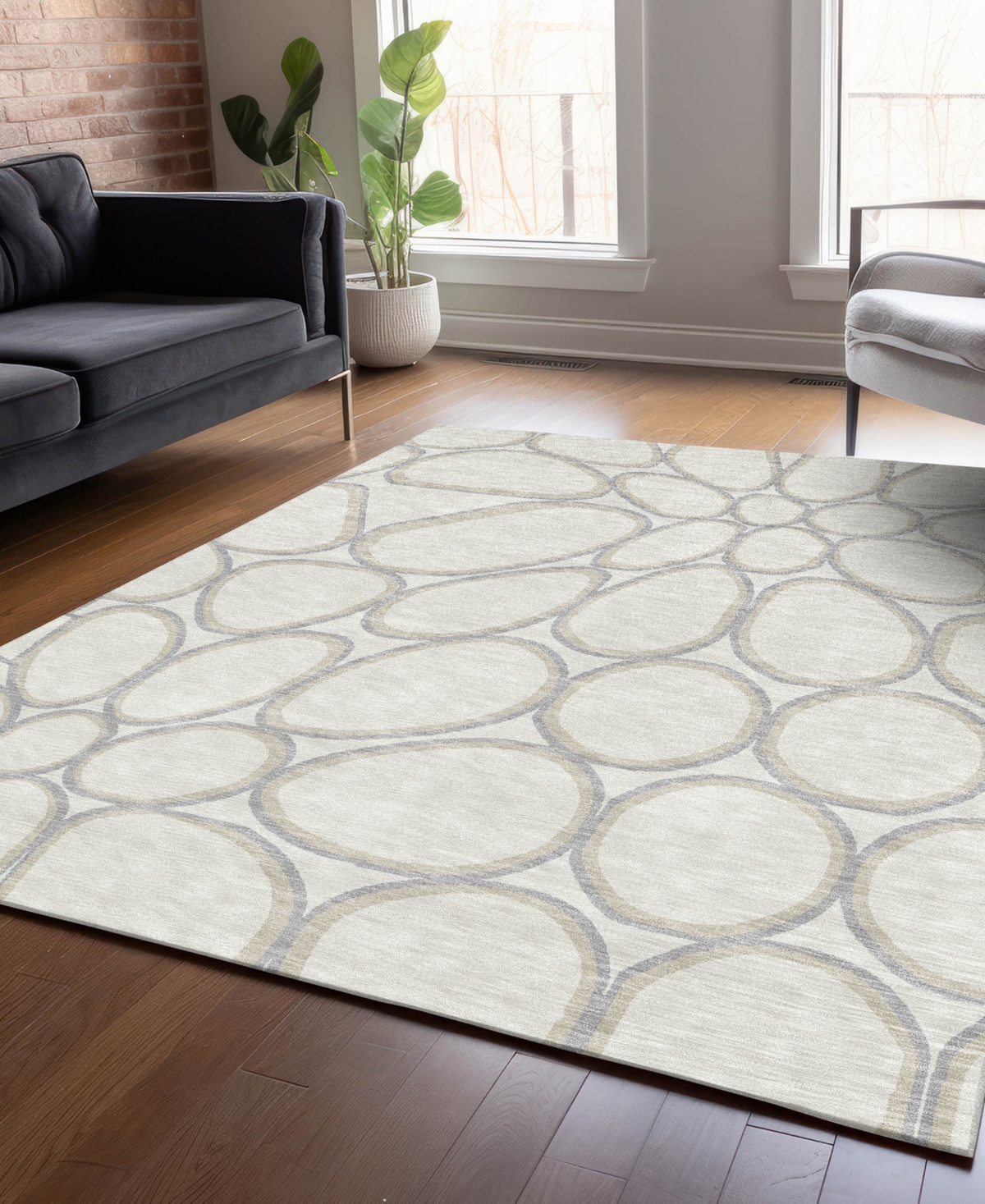 Addison Chantille Machine Washable Acn1041 8'x10' Area Rug In Ivory