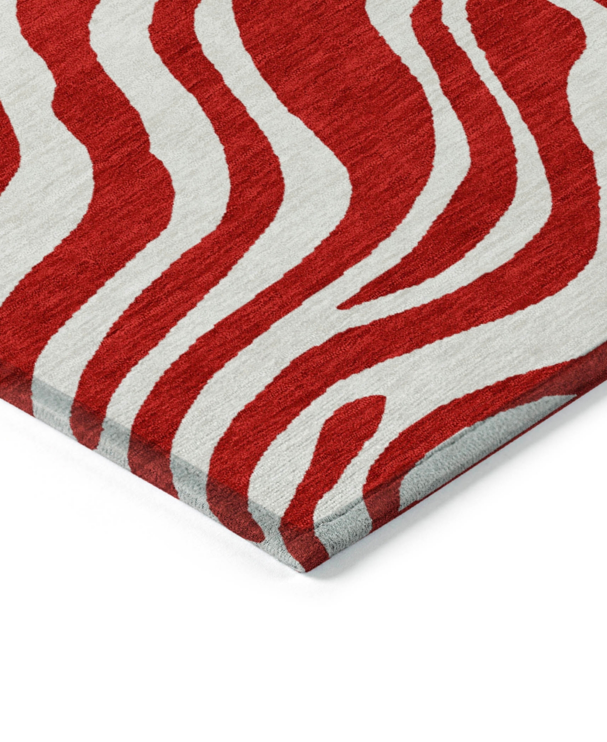 Addison Chantille Machine Washable Acn1042 5'x7'6" Area Rug In Red