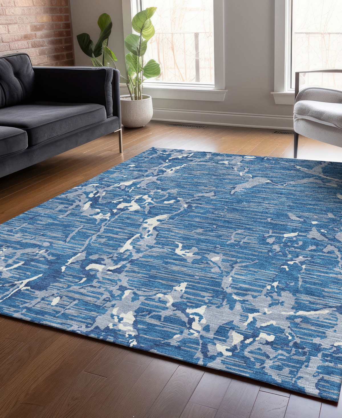 Addison Chantille Machine Washable Acn1046 3'x5' Area Rug In Blue