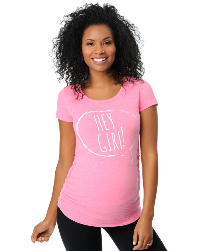 Motherhood Maternity Ruched Graphic Tee - Macy's