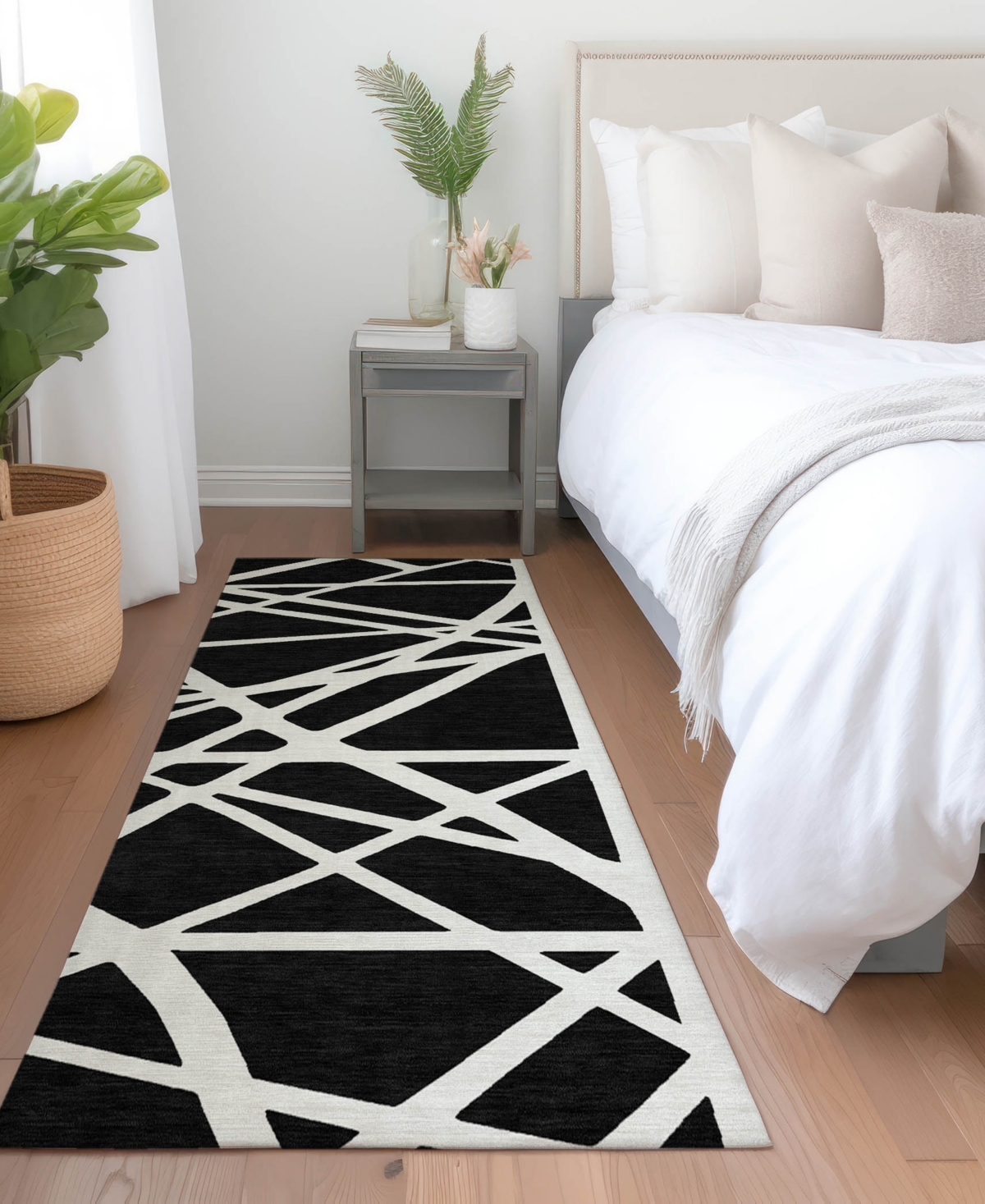 Addison Chantille Machine Washable Acn1040 2'3"x7'6" Runner Area Rug In Black