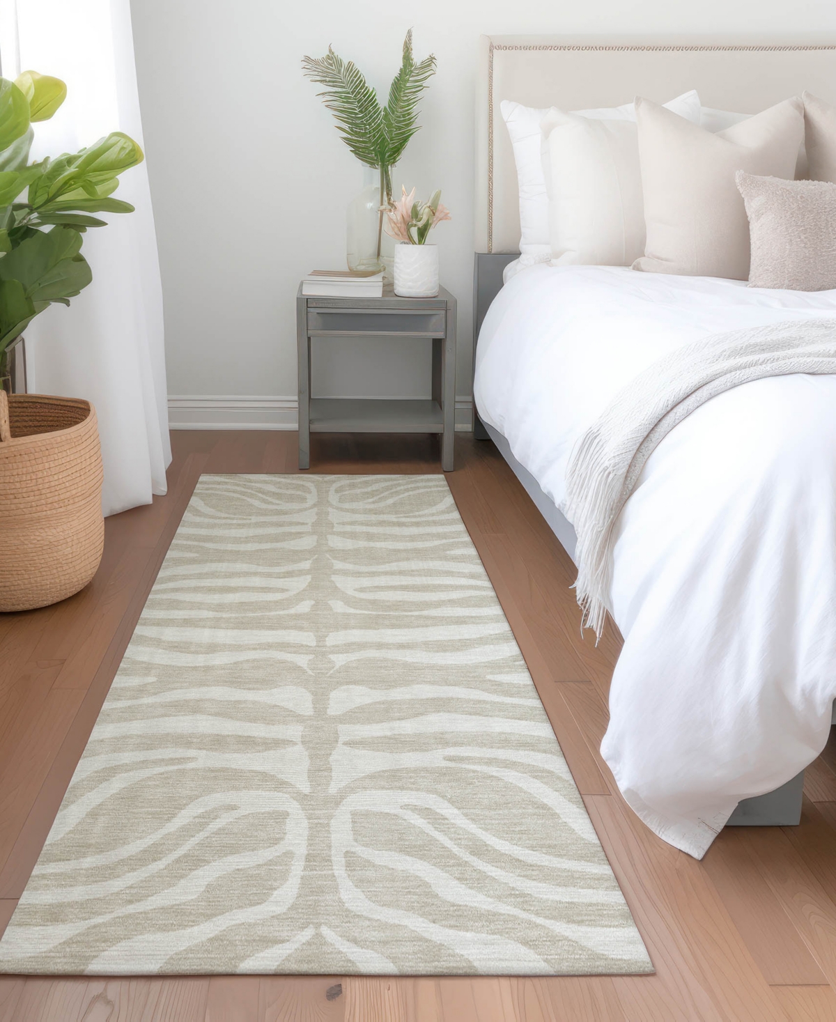 Addison Chantille Machine Washable Acn1042 2'3"x7'6" Runner Area Rug In Beige