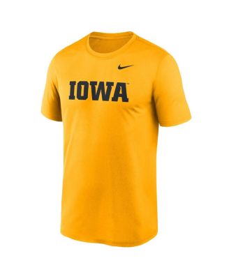 Men's Gold Iowa Hawkeyes Primetime Legend Wordmark T-Shirt