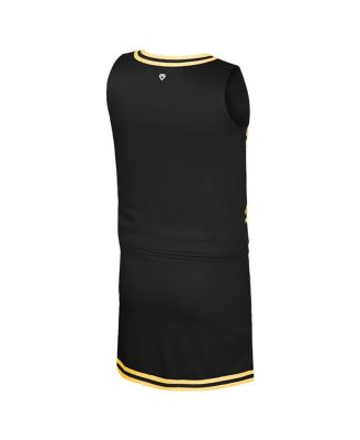 Big Girls Black Iowa Hawkeyes Cheerleader Top Skirt Set