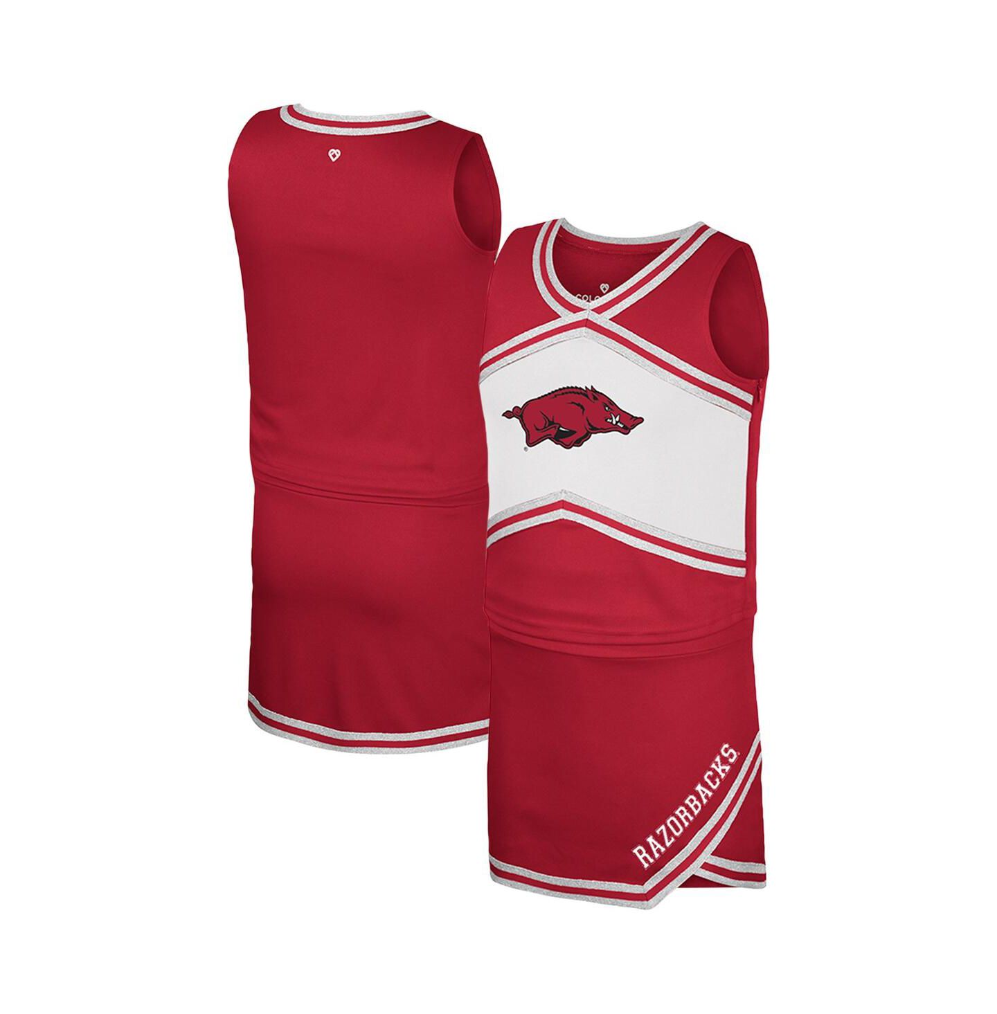 Комплект Colosseum Cardinal Arkansas Razorbacks Cheerleader Top Skirt Set для девочек — фото 1