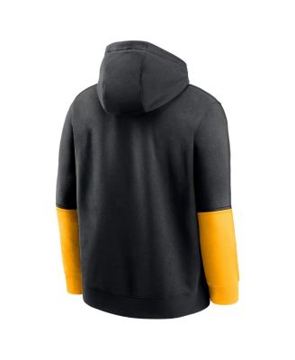 Men's Black/Gold Iowa Hawkeyes 2024 Sideline Club Pullover Hoodie