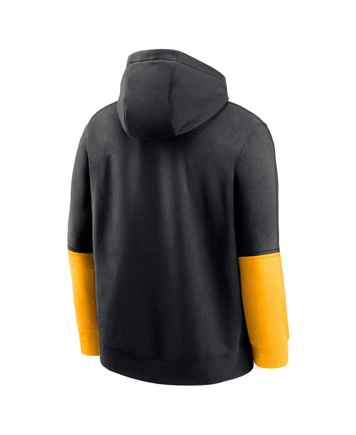 Nike Men'sGold Iowa Hawkeyes 2024 Sideline Club Pullover Hoodie - Black, Gold