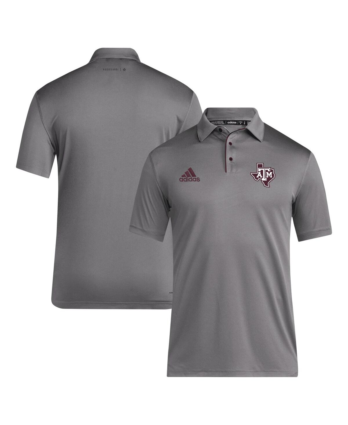 Men's Gray Texas A&M Aggies 2024 Coaches Aeroready Polo - Gray