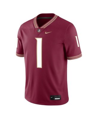 Men's 1 Garnet Florida State Seminoles Game Jersey