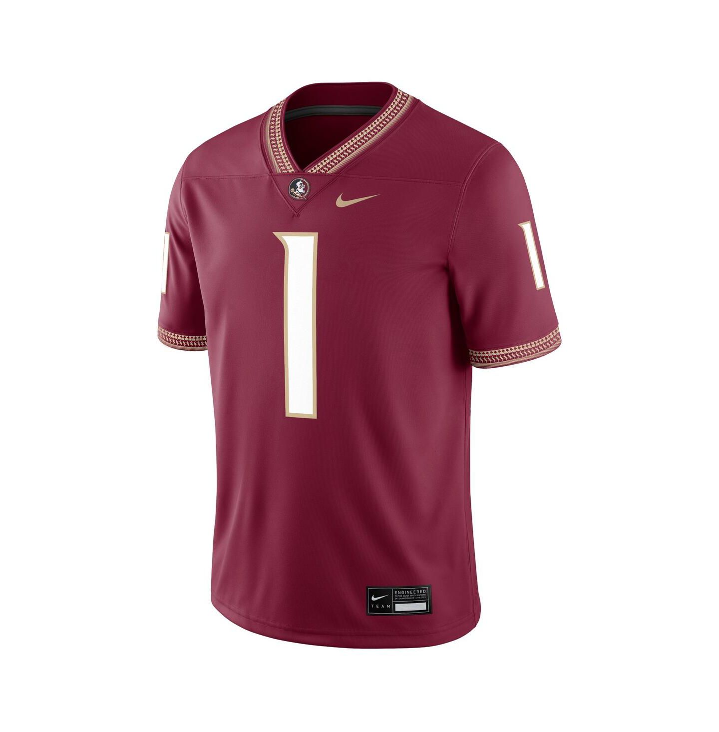 Мужской топ Nike 1 Garnet Florida State Seminoles Game Jersey — фото 3