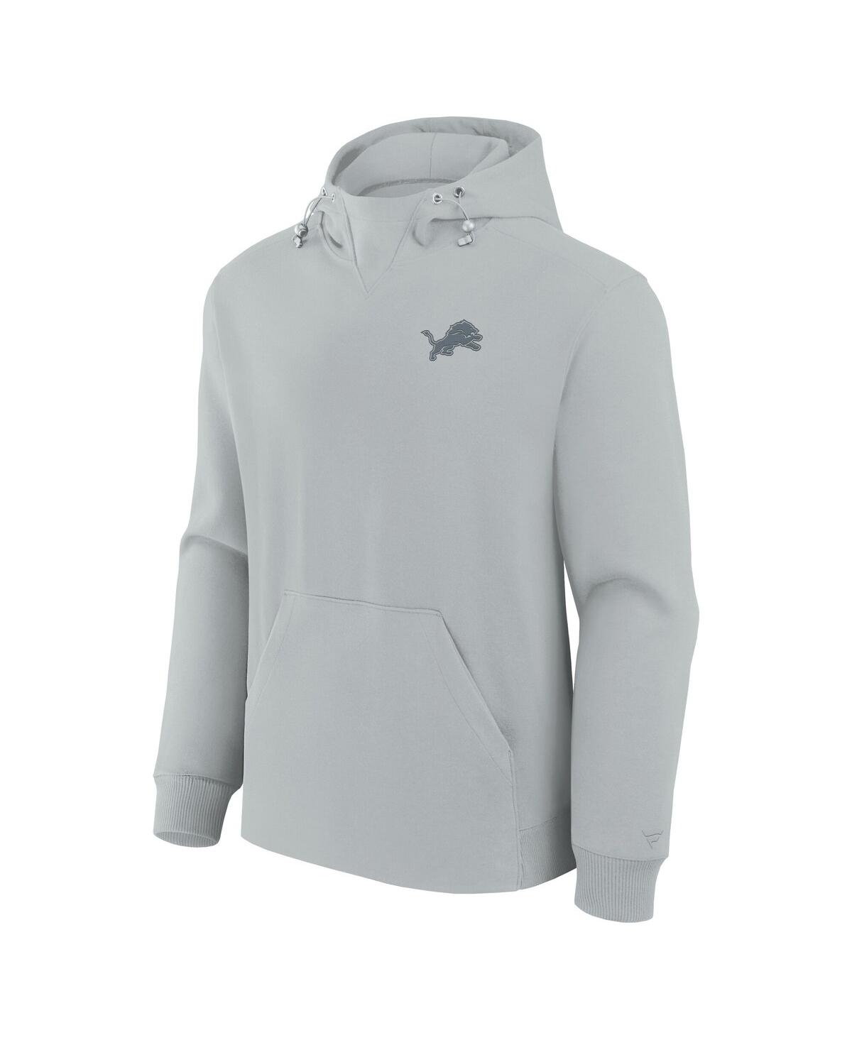 Fanatics Men's and Women'sDetroit Lions Front Office Tonal Tri-blend Pullover Hoodie - Gray