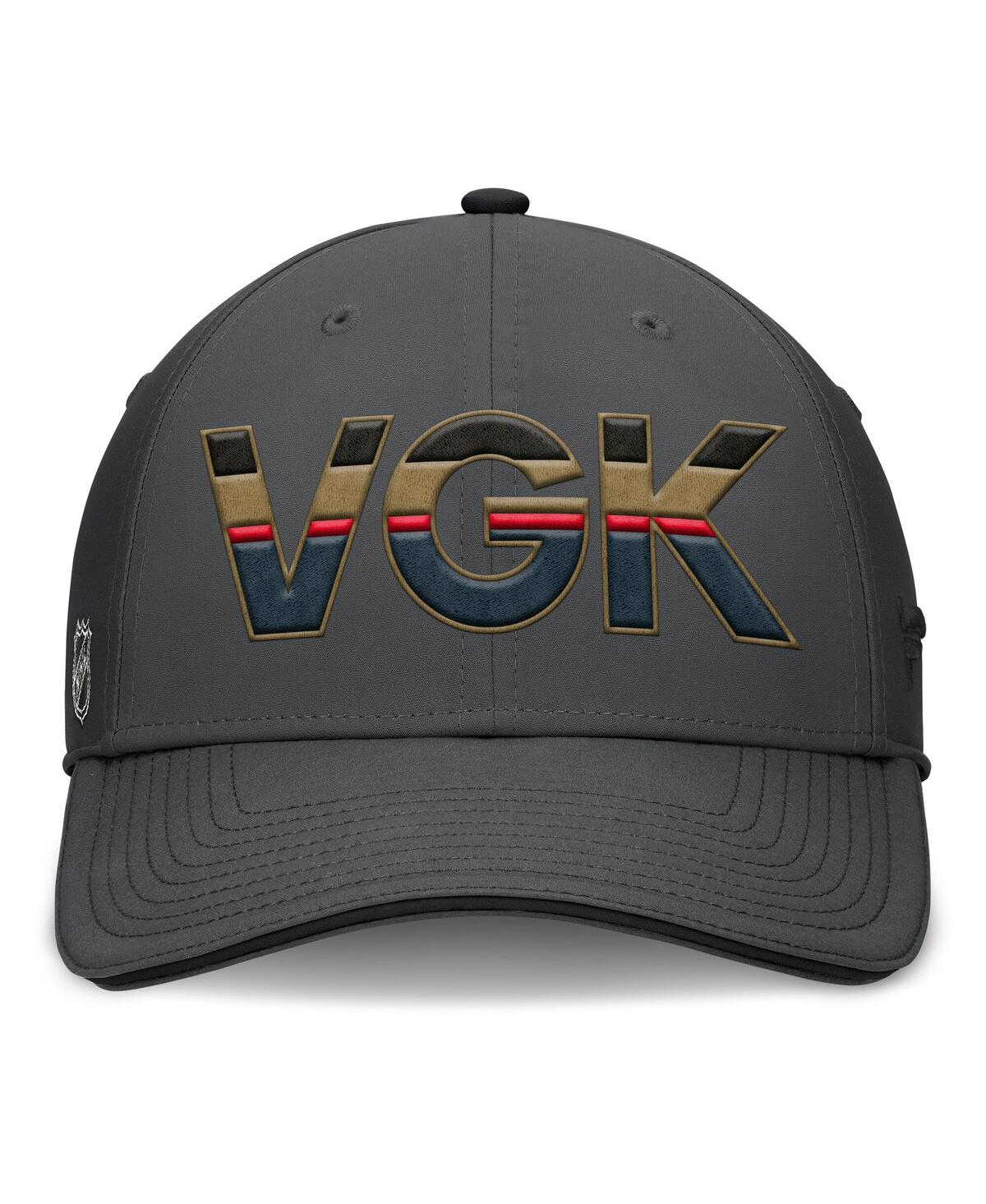 Fanatics Men'sVegas Golden Knights Authentic Pro Rink Team Code Flex Hat - Gray
