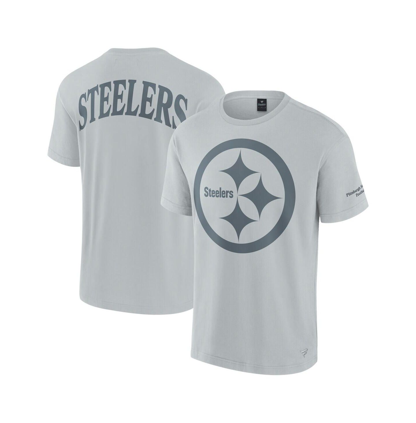 Футболка Fanatics Gray Pittsburgh Steelers Elements Iconic Tri-blend — фото 1