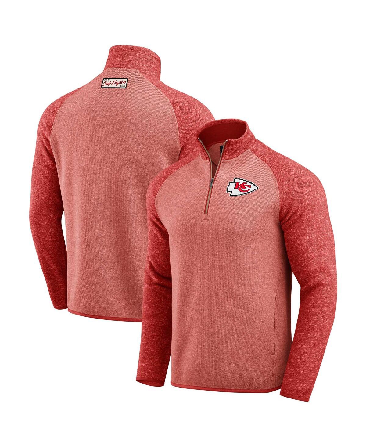 Fanatics Men's Red Kansas City Chiefs Tonal Quarter-Zip Jacket - Red