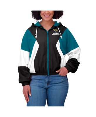 Women's Black Jacksonville Jaguars Color Block Full-zip Windbreaker Jacket