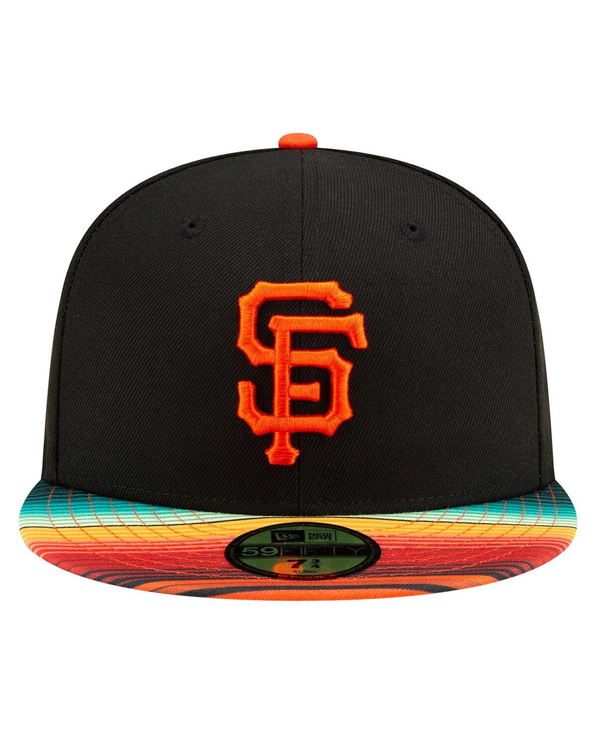 New Era Men's Black San Francisco Giants Turn Back The Clock 59fifty Fitted Hat In Black