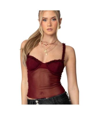 Womens Mercy Sheer Mesh Bra Top