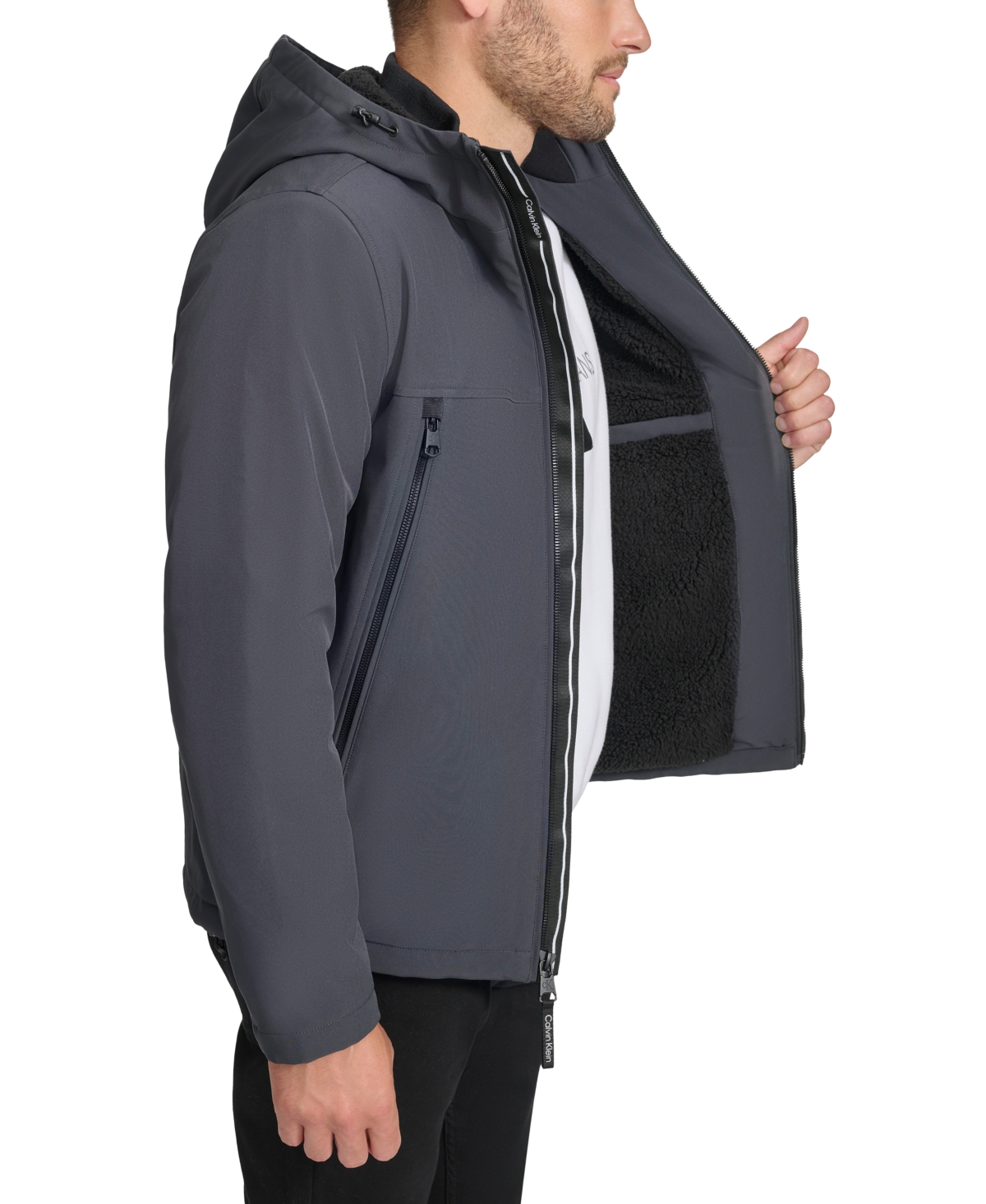 Calvin Klein Men's Sherpa Lined Infinite Stretch Soft Shell Jacket