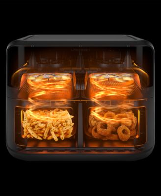 6-Qt. Digital Dual-Cooking Double-Basket Air Fryer 