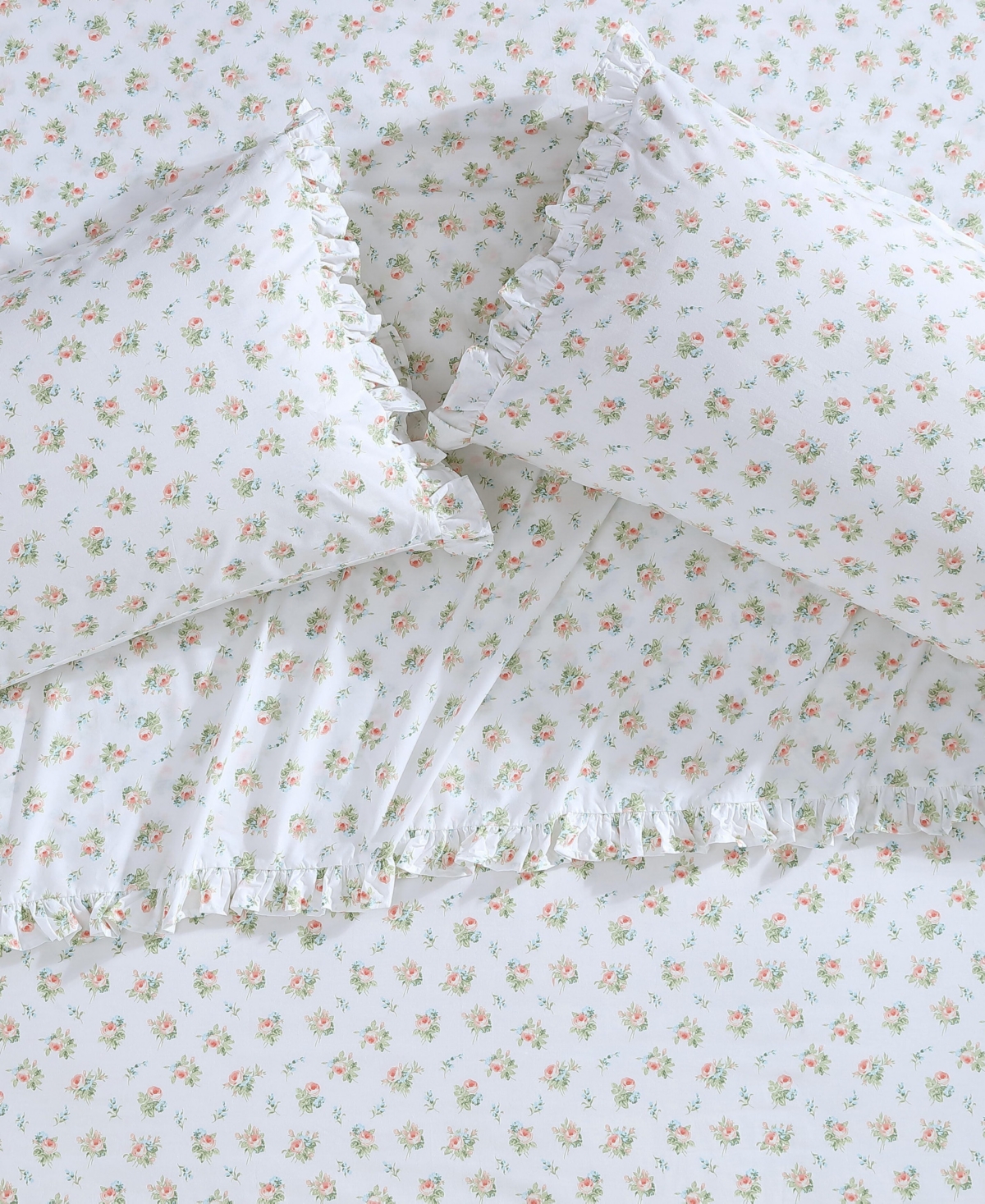 LAURA ASHLEY 200-THREAD COUNT COTTON PERCALE 2-PC. PILLOWCASE PAIR, STANDARD