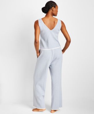 Women's Ribbed Loungewear Sweater Pajama Set XS-3X, Exclusively at Macy's