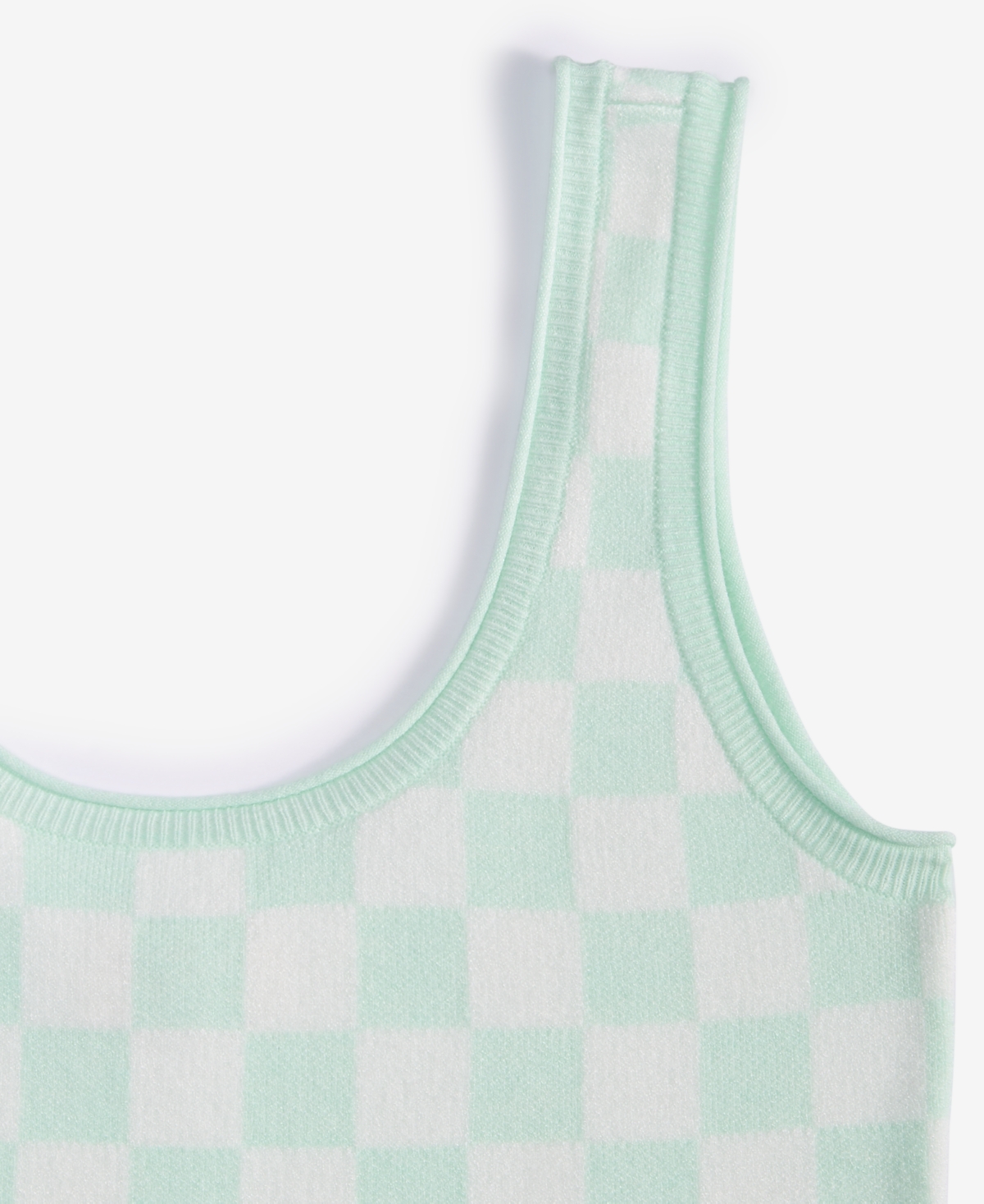 State Of Day Women's Checkered Loungewear Bralette Short Set, Exclusively At Macy's In Buttermint