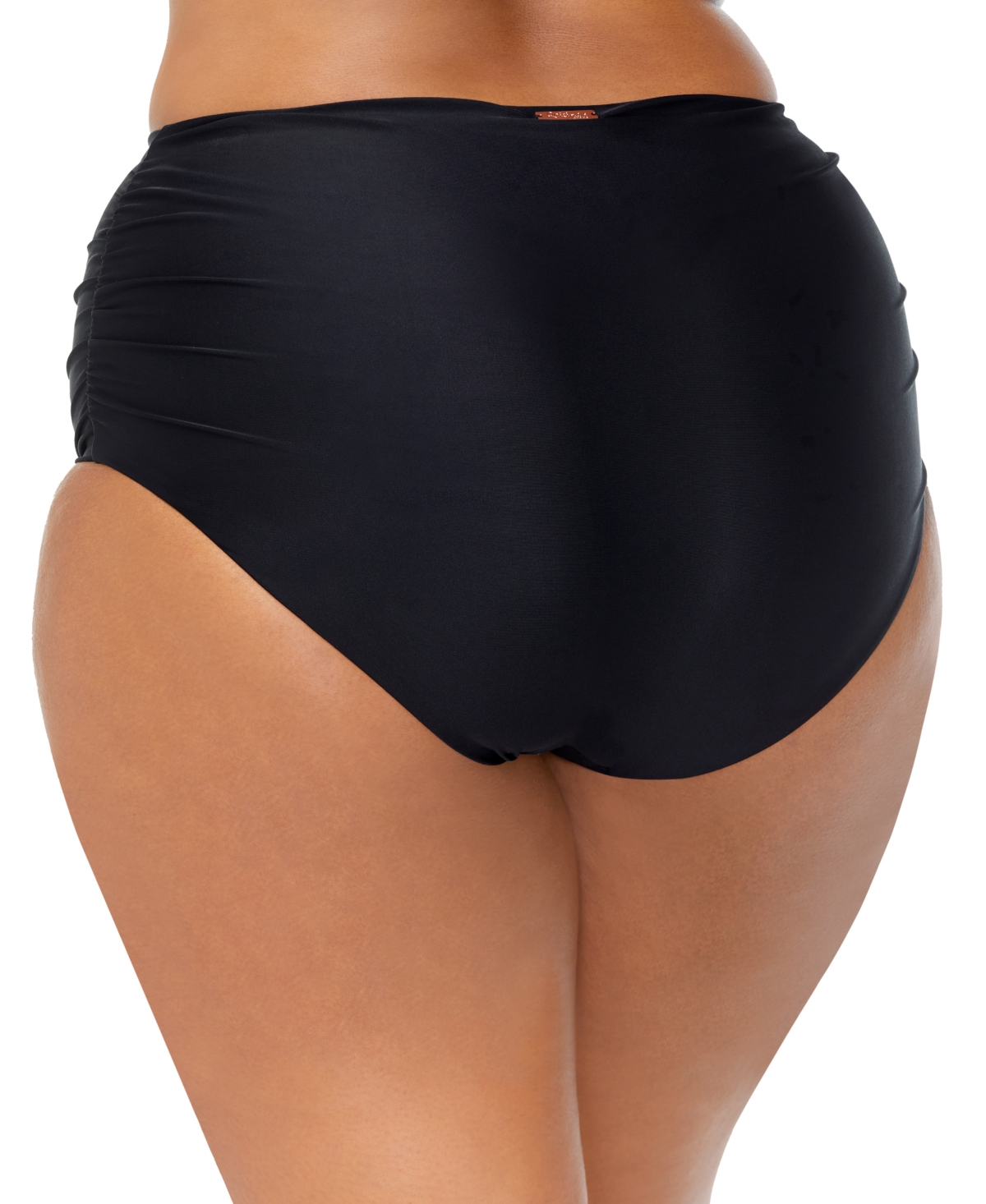 Shop Raisins Curve Trendy Plus Size Keiora Tummy-control Bikini Bottoms In Black